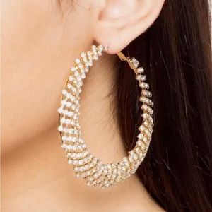 Rhinestone Hoop Earrings